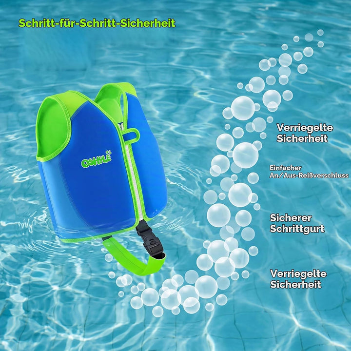 OSHYLE Kinder Schwimmweste - Jungen Mädchen Neopren Schwimmen Jacke Kleinkind Schwimmen Floating Neo