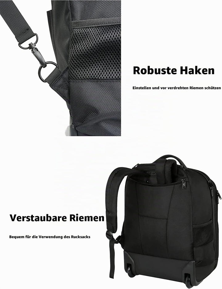 MATEIN Rucksack mit Rollen, Rucksack trolley, 18 Zoll Business Trolley | Gross Rolling Trolley Rucks