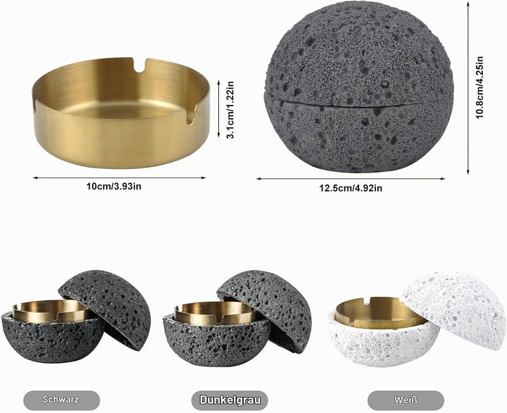 Mode-Mülleimer, Beton+Innenzylinder aus Metall Leicht zu Reinigen (Dunkelgrau), Dunkelgrau