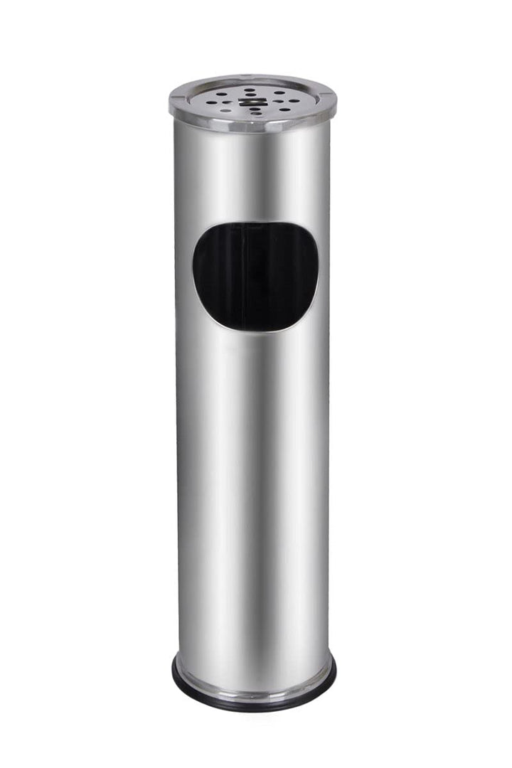 METLEX, Standascher mit Mülleimer (Chromstahl) MX9158 SL Silber, Silber