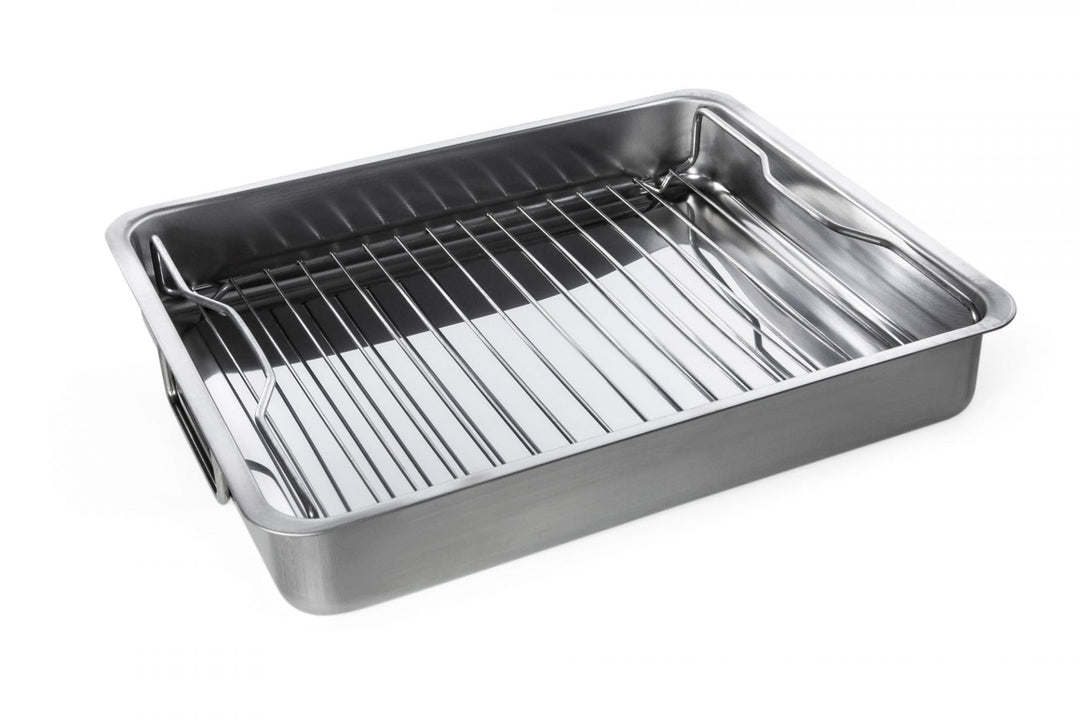 IKEA KONCIS Bräter mit Grillrost, Edelstahl - 40x32 cm