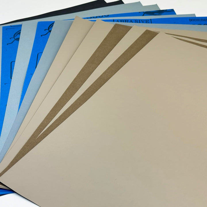 14 Stück ultrafeines Schleifpapier, 23 x 28 cm, Premium-Nass- und Trocken-Schleifpapier, 7 verschied