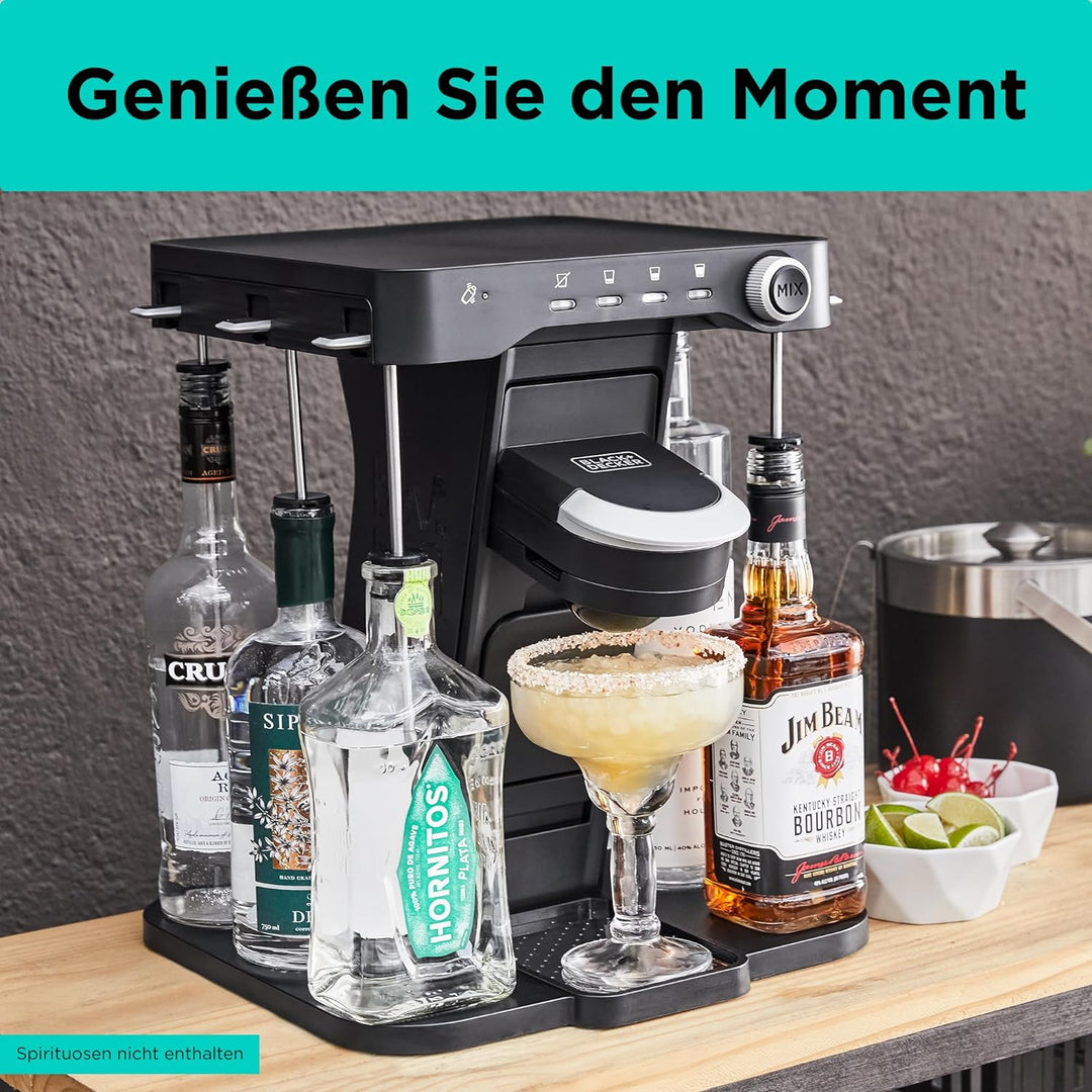 Black+Decker BEV Cocktail-Maschine BEHB101 (individuelle Cocktails auf Knopfdruck, Platz für 5 Spiri