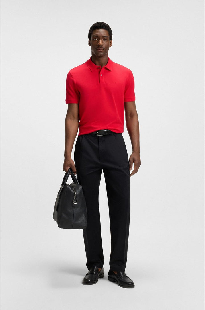 Pallas Poloshirt Aus Baumwoll-piqué Mit Logo-Details S Rot Sieben, S Rot Sieben