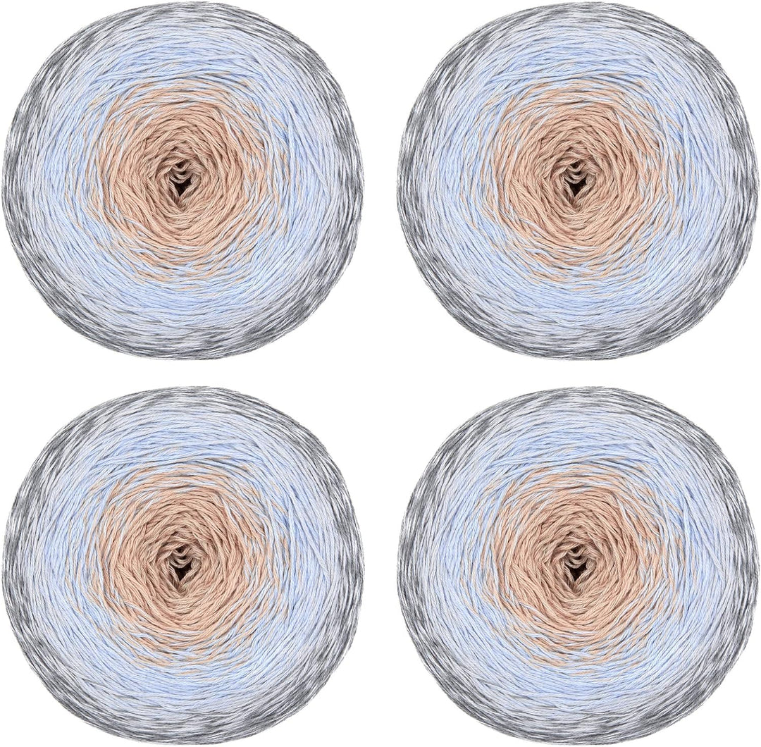 Gründl Wolle Saragossa (weiches Farbverlaufsgarn aus 50% Baumwolle und 50% Polyacryl, 250 g / 1000 m
