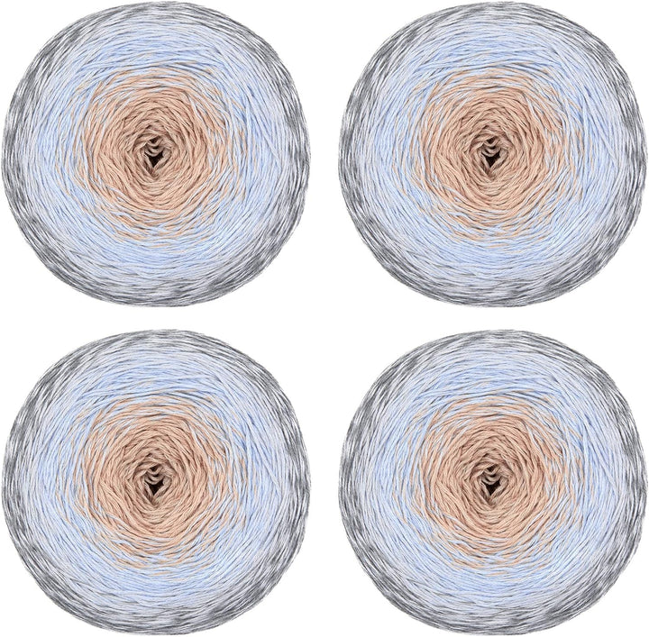Gründl Wolle Saragossa (weiches Farbverlaufsgarn aus 50% Baumwolle und 50% Polyacryl, 250 g / 1000 m