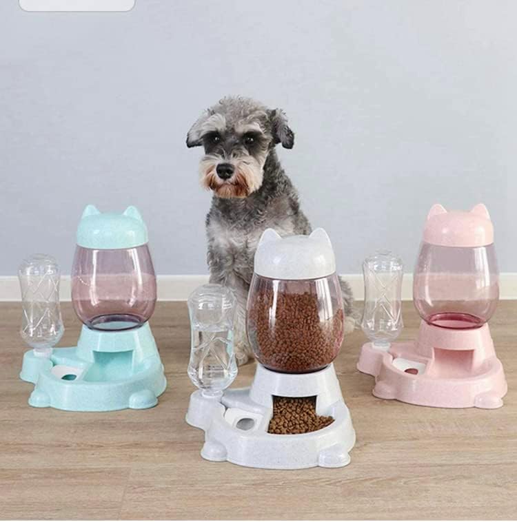 Automatischer Futter- und Wasserspender für Haustiere, kleine und mittlere Grösse (Rosa) Geschenkide
