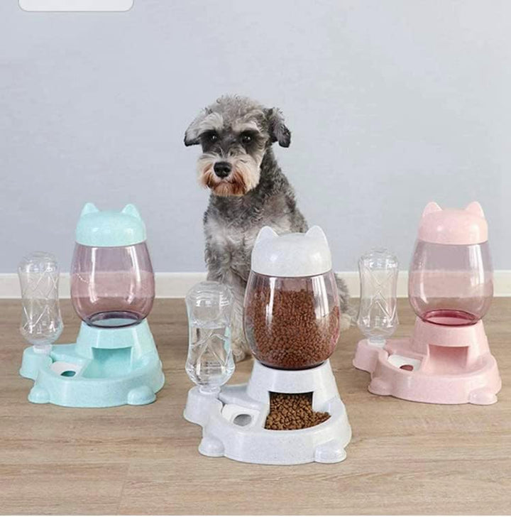 Automatischer Futter- und Wasserspender für Haustiere, kleine und mittlere Grösse (Rosa) Geschenkide