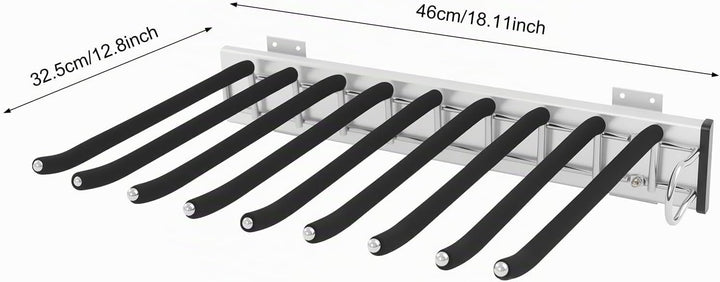 Edelstahl Hosenbügel Hosenauszug Kleiderstange Ausziehbar rutschfeste Kleiderbügel 9 Balken für Klei