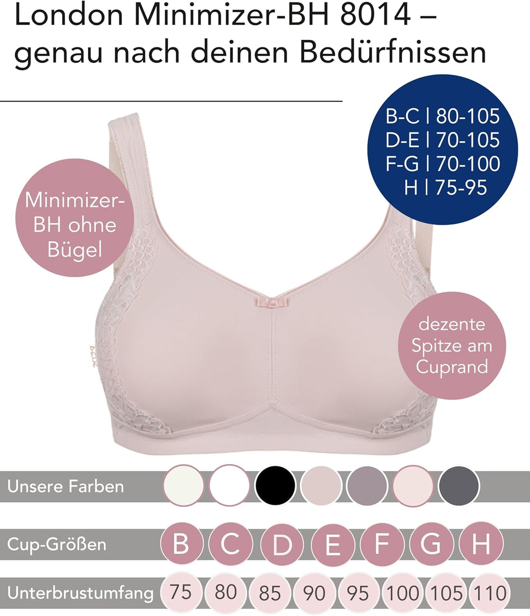 SUSA Damen London BH, Sand, H95