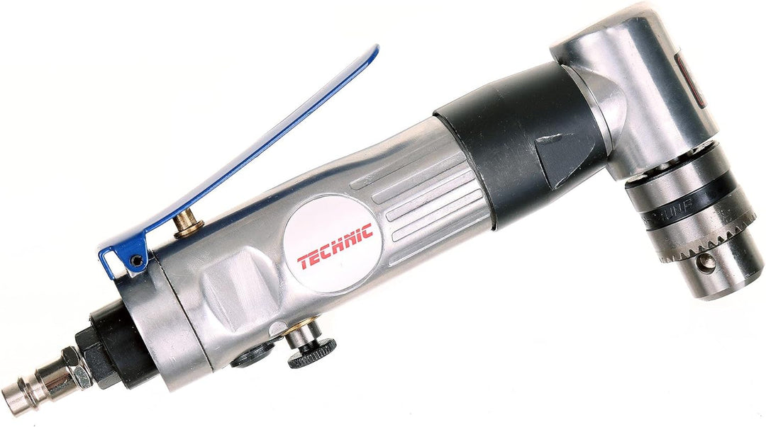 TC TECHNIC AT-5051 Pneumatische Winkelbohrmaschine mit Schlüsselfutter für Bohrer Drehrichtung Einst