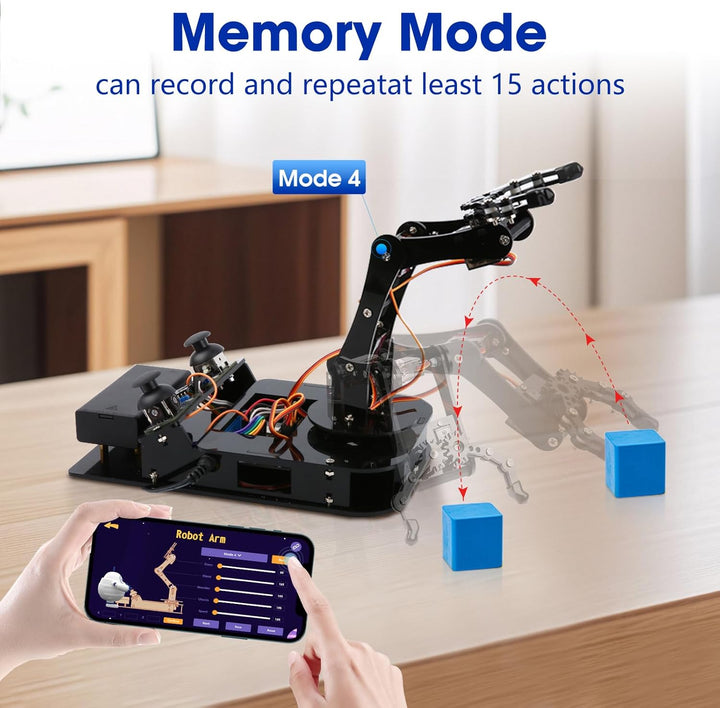 4DOF Roboterarm-Kit für Kinder, kompatibel mit Arduino IDE, Programmierung ESP32 Smart Robot Arm Bui