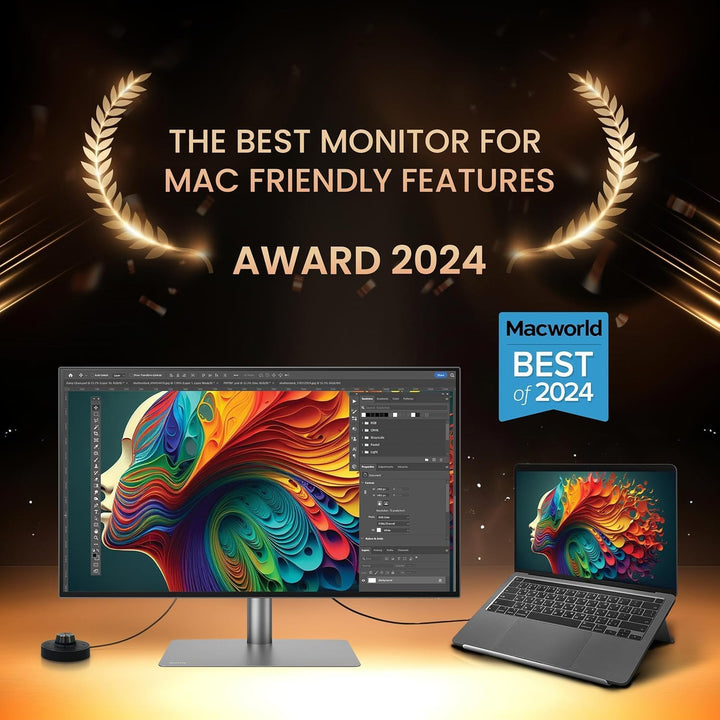 BenQ PD2725U Designer Monitor (AQCOLOR Technology, 27 Zoll, 4K UHD, P3 Wide Color, Thunderbolt 3, Di