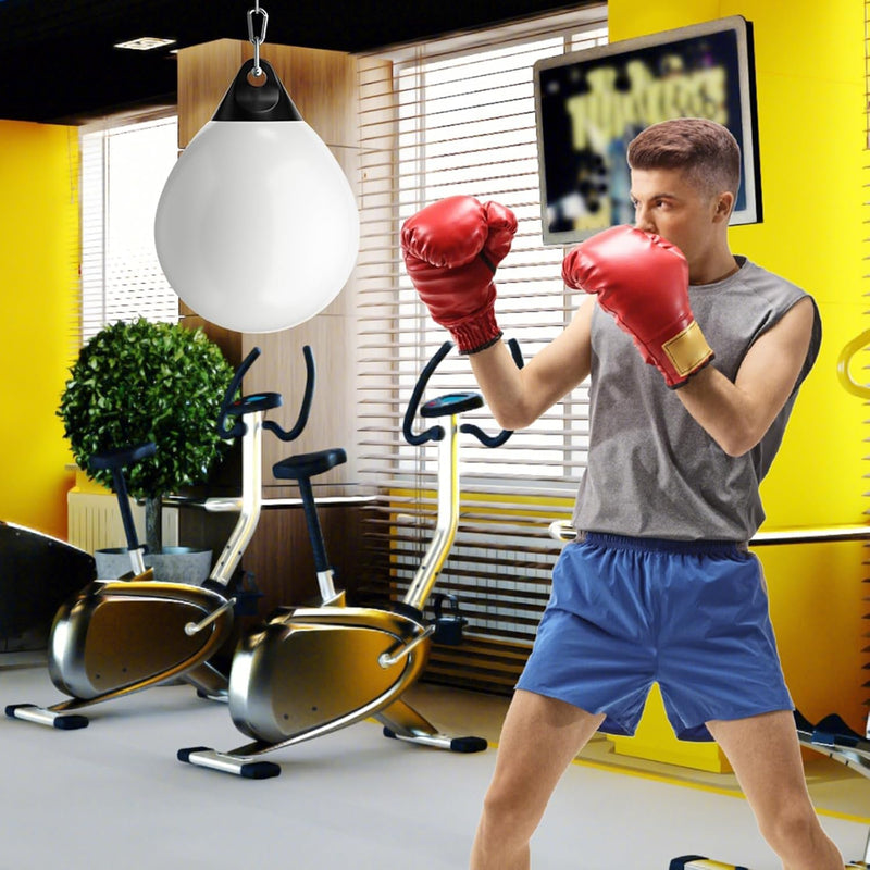 GYMAX Wasserboxsack Boxing Punching Bag Erwachsene Schwerer Boxsack Weiss, Weiss