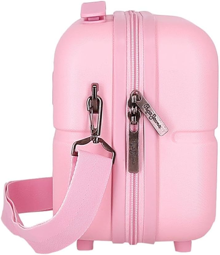 Pepe Jeans Highlight Kulturbeutel, anpassbar, mit Umhängetasche, Rosa, 29 x 21 x 15 cm, Harter ABS-K