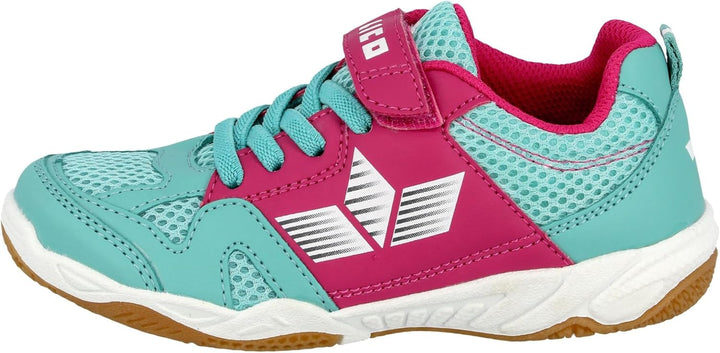 Lico Unisex Kinder Sport Vs Hallenturnschuhe 41 EU Türkis Pink Weiss, 41 EU Türkis Pink Weiss
