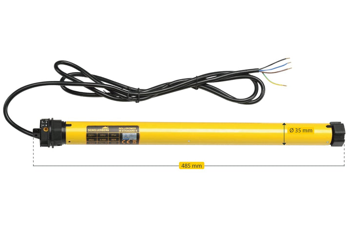 Schellenberg 20106 Rolladenmotor Mini Standard 6 Nm, mechanische Endlageneinstellung, Rohrmotor für