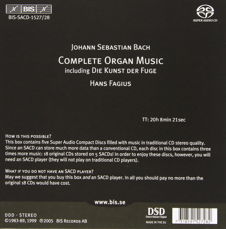 Sämtliche Orgelwerke, Audio-CD