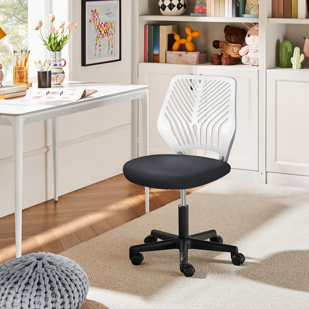 Yaheetech Bürostuhl Ergonomisch Schreibtischstuhl ohne Armlehnen Drehstuhl mit Rücklehne Arbeitsstuh