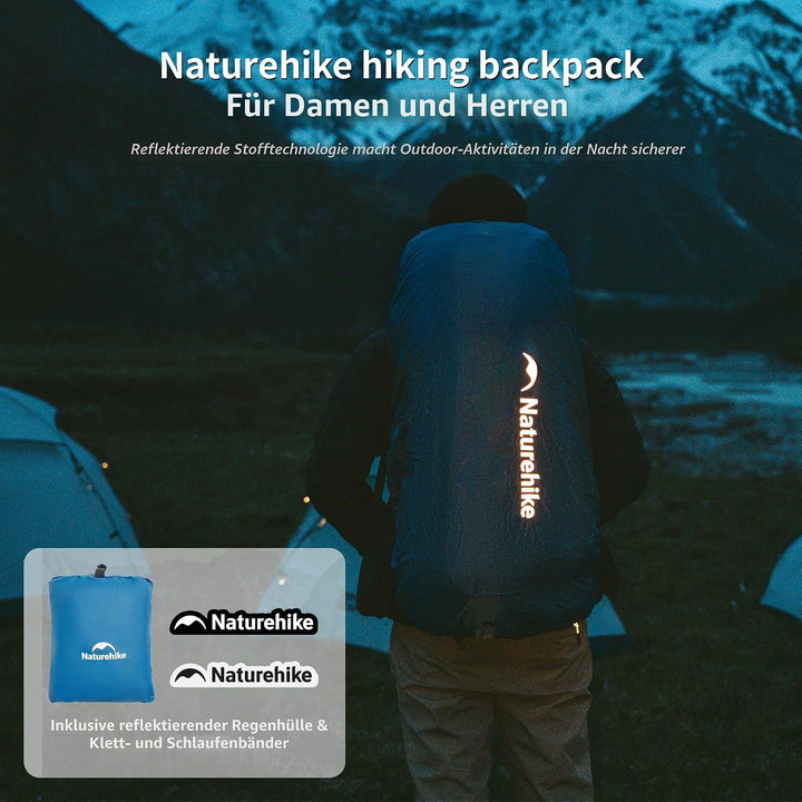 Naturehike Wanderrucksack 70L Herren Damen Reiserucksack Wasserdichter Trekkingrucksäcke für Outdoor