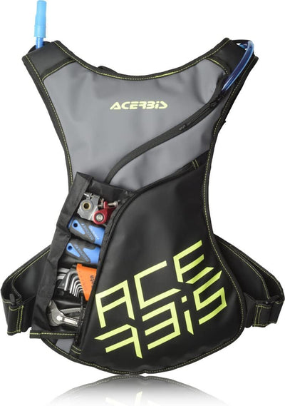 Acerbis Unisex-Adult Back Pack Water Satuh Trinkrucksack, Black Grey