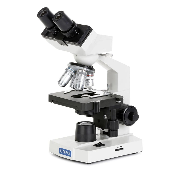 AmScope M82ES OMAX Labor-LED-Verbund-Binokularmikroskop mit Mechanischem Doppelschichttisch und koax