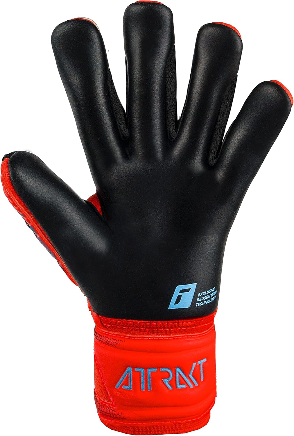 Reusch Unisex – Erwachsene Torwarthandschuhe Attrakt Duo mit Hervorragendem Grip 7.5 rot/blau/schwar