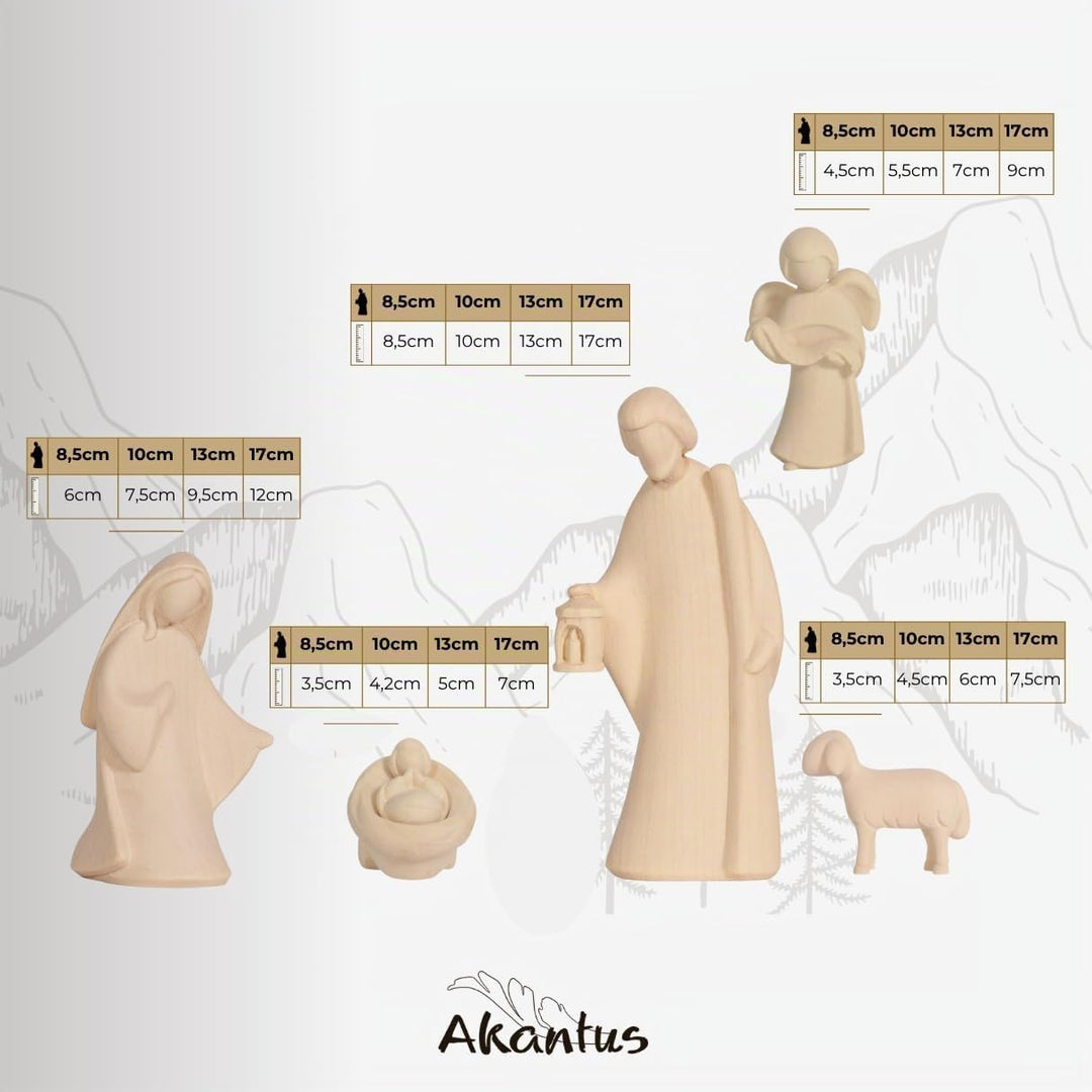 Akantus Krippe Leonardo Krippenfiguren: 8er Set (10 cm), 10 cm