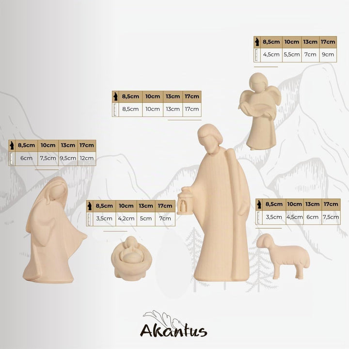 Akantus Krippe Leonardo Krippenfiguren: 8er Set (10 cm), 10 cm