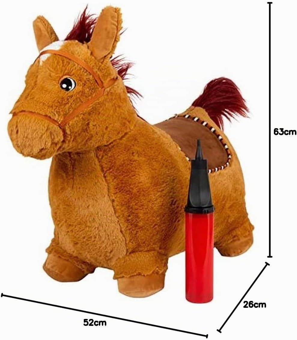 small foot Hüpfpferd Plüsch aus robustem Gummi und weichem Stoff, Springtier mit Sattel und Mähne, a