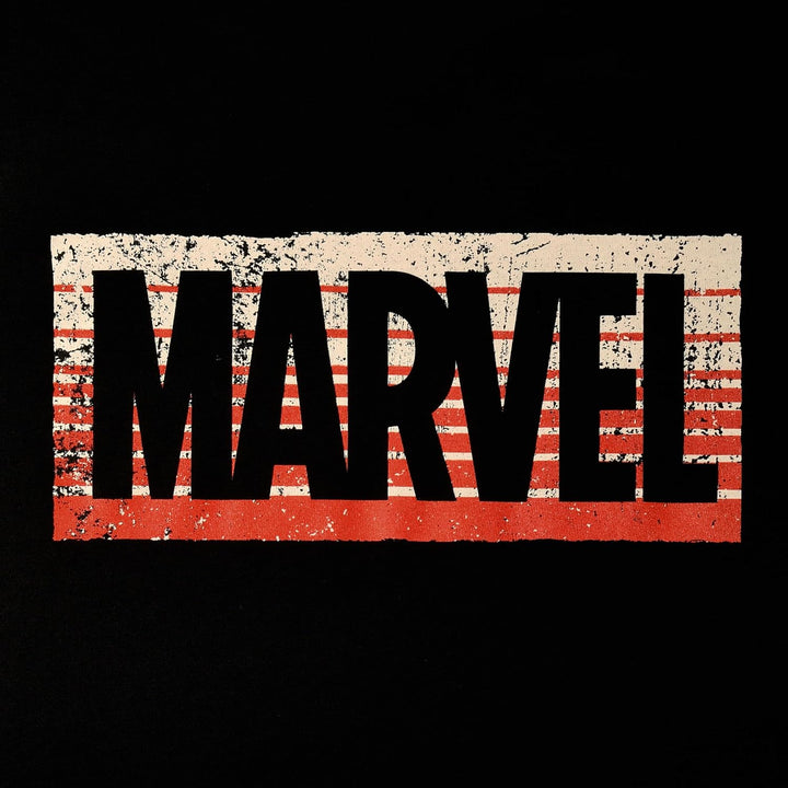Elbenwald Marvel T-Shirt mit Guardians Logo Motiv für Herren Damen Unisex Baumwolle schwarz