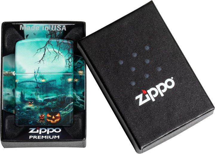 ZIPPO – Crypto Currency Design – Color Image Green Matte – Sturmfeuerzeug, nachfüllbar, in hochwerti