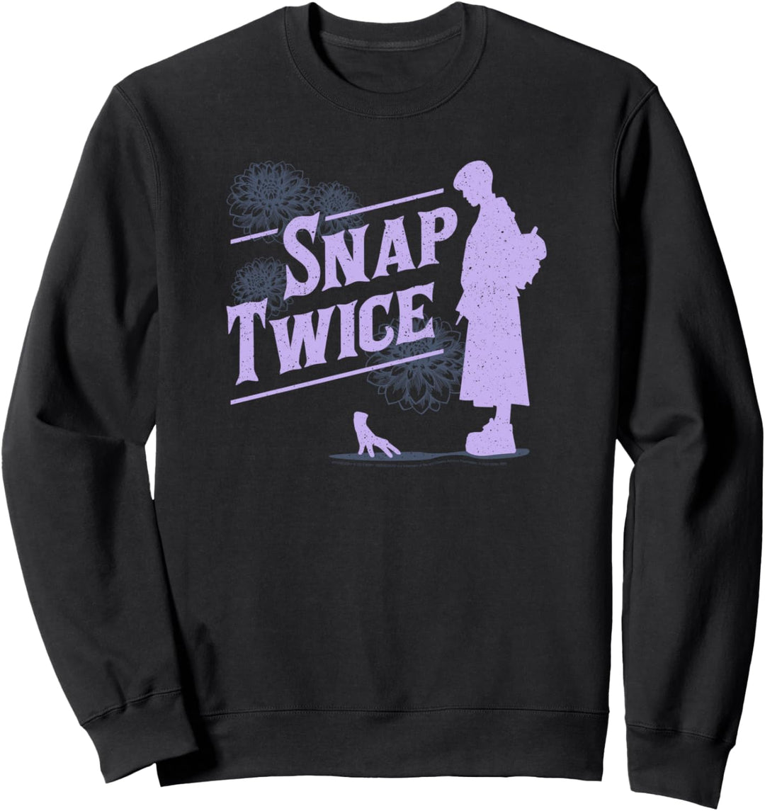 Wednesday Snap Twice Thing & Wednesday Silhouette Logo Sweatshirt