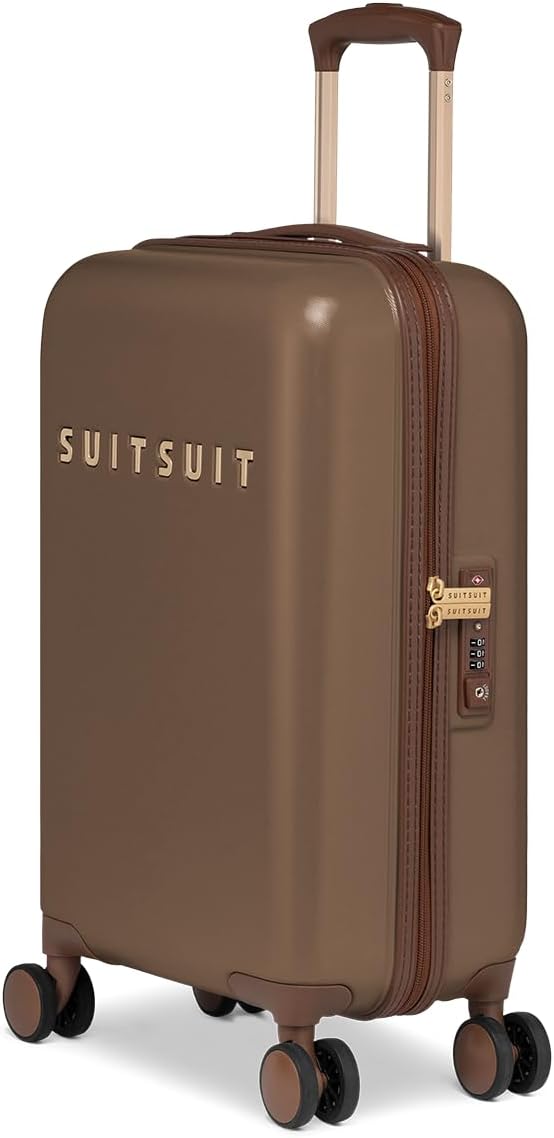 SUITSUIT Fab Seventies – Handgepäck-Koffer – TSA-Schloss – 4 Rollen – 33L – 55 cm – Braun Cocoa Brow