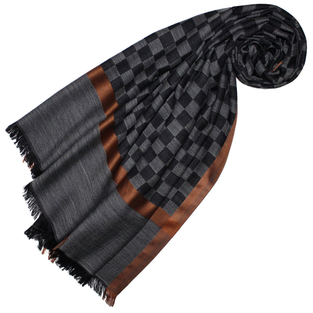 Lorenzo Cana Damenschal Schaltuch 70 cm x 180 cm Stola Pashmina Schal, 50% Kaschmir 40% Baumwolle 10