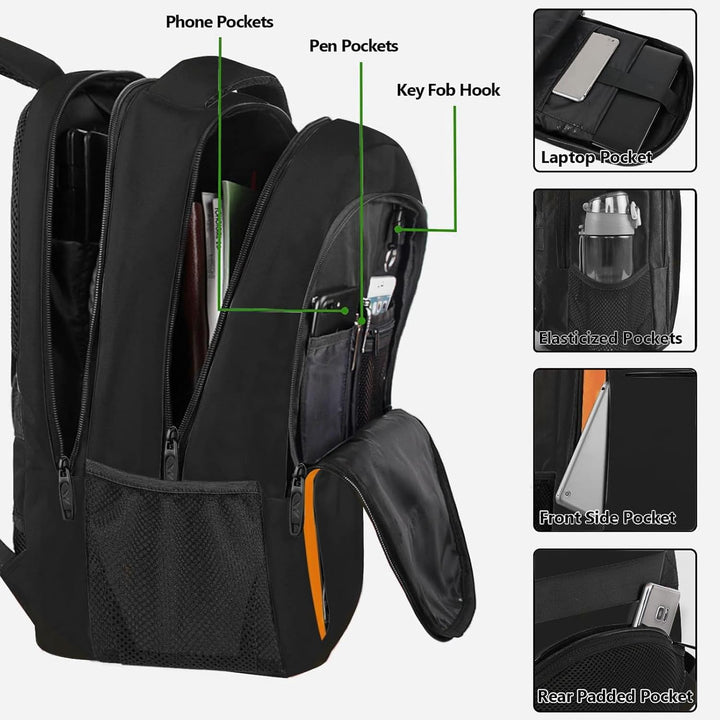 MATEIN Business Laptop Rucksack 15,6 Zoll Reise Laptoptasche mit USB Ladeanschluss Wasserabweisend D