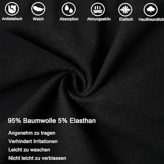 Boxershorts Herren 6er Pack Baumwolle Unterhosen Männer Retroshorts Bequeme und Atmungsaktive Men Un