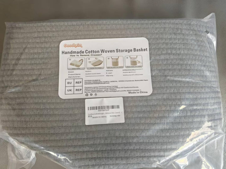 Aufbewahrungskorb Kinder aus Baumwolle für Spielzeug und Wäsche, Wäschekorb und Spielzeugkorb in ein