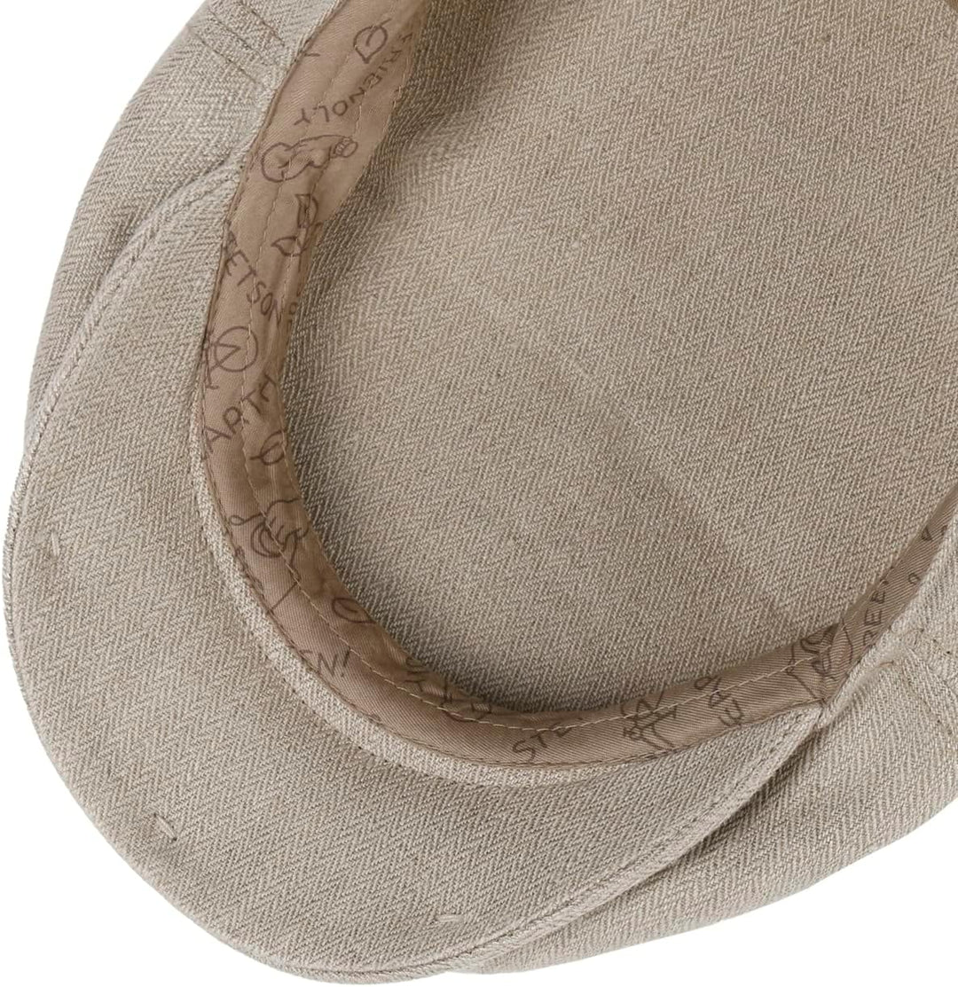 Stetson Kent New Sustainable Leinen Flatcap - Einfarbige Mütze - Klassische Schiebermütze - Unifarbe
