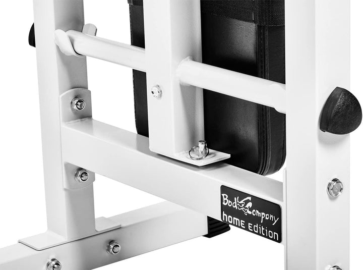Bad Company Hantelbank mit Hantelablage inkl. Dip-Station I Klappbare Schrägbank für das Homegym I M