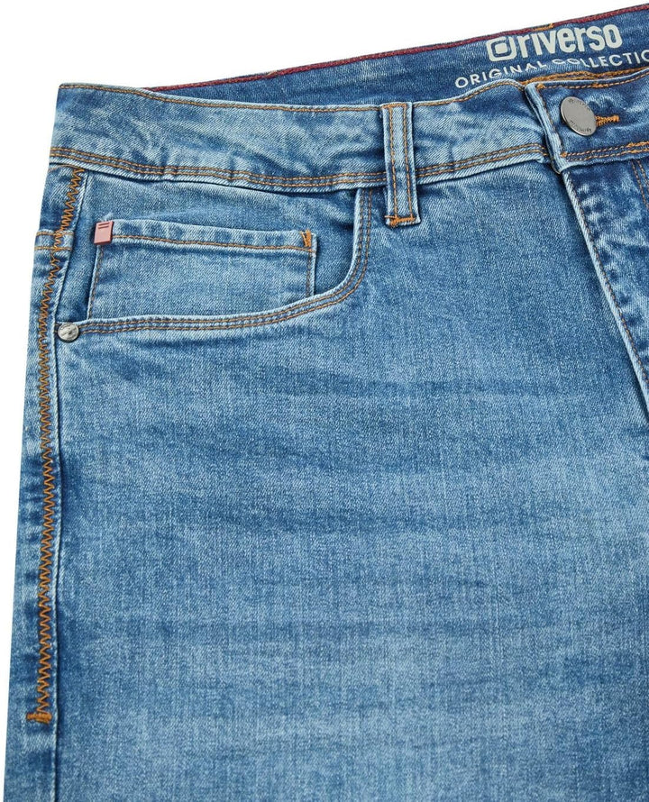 riverso Jeans Herren Stretch lang Straight Fit RIVChris Jeanshose Hose Schwarz Blau Grau 29 30 31 32