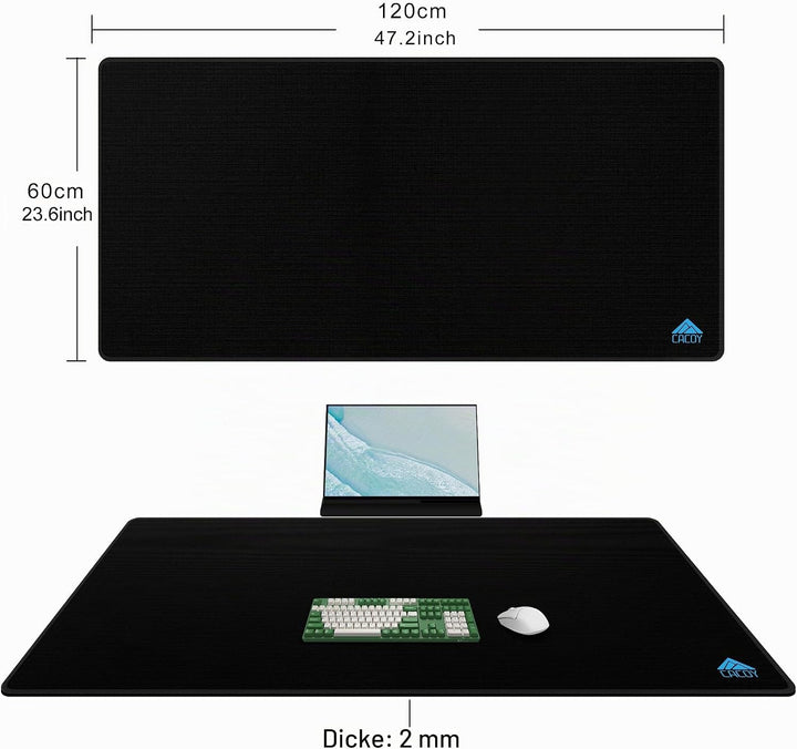 Cacoy 1200x600 mm Übergrösse Gaming Mauspad XXL, Gross Mousepad, Präzises und Langlebiges Rutschfest