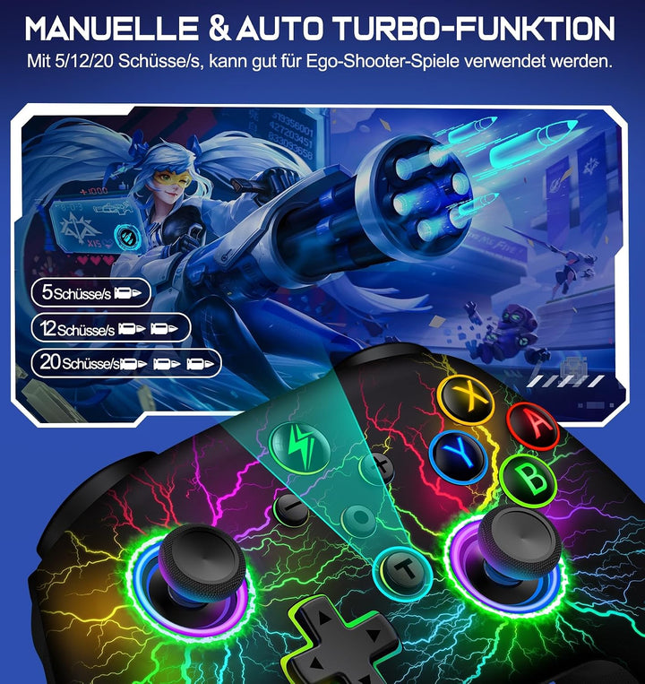 HELLCOOL Switch Controller - Kabellos Controller für Switch/Lite/OLED Konsole - Switch Controller mi