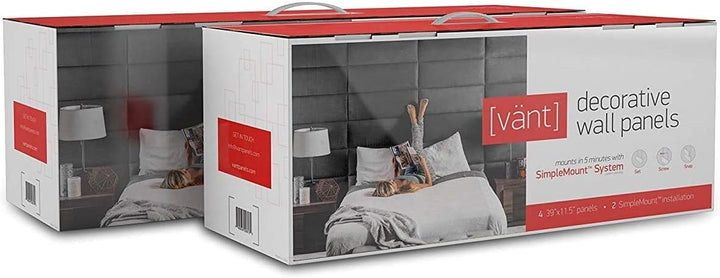 VANT Gepolsterte Kopfteile - Accent Wall Panels - Pack von 4 - Einfach Passen - König Zwilling Bett