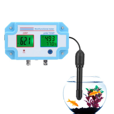 Wasserqualitätsprüfgerät, pH- / Redox- / Temperaturüberwachung mit Sonde, 1: 3-Digital-LCD-Multipara