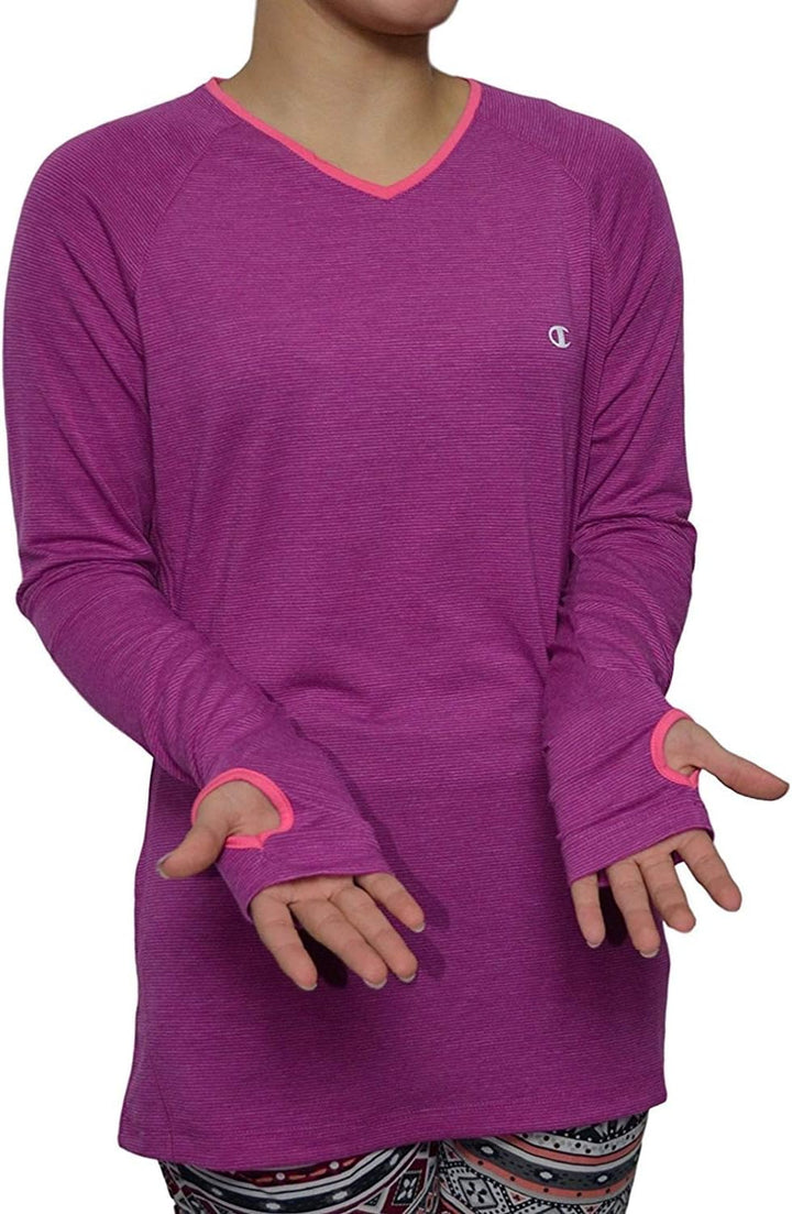 CHAMPION Women's Active Athletic Shirt Long Sleeve Thumnhole