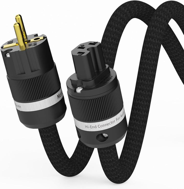 Monosaudio P903 HiFi Buchse Netzkabel 2.5Sq 1M Kupfer Abschirmung Kaltgerätekabel 2 polig Hi-End OFC