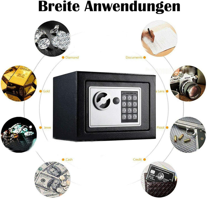 Tresor 4,6 l elektronische Kombination kleine Elektrogeräte Möbeltresor, Kleiner Tresor, Safe, Schra