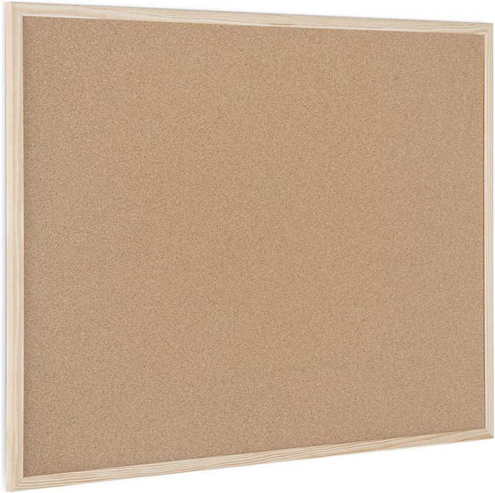 BoardsPlus Korktafel, 80 x 60 cm, Kiefer Holzrahmen, Naturkork Pinnwand, 5 Grössen wählbar, 80 x 60