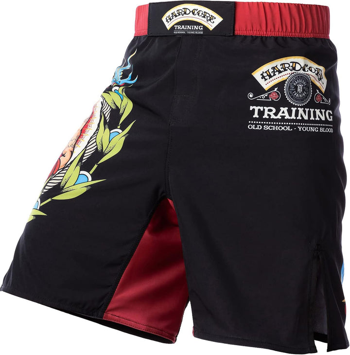 Hardcore Training Fight Shorts Kurze Hose Herren MMA BJJ Grappling Fitness Boxen Muay Thai No Gi S B